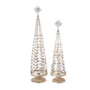 Crystal Jeweled Trees with Gold Glitter