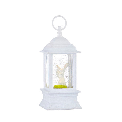 Bunny and Baby Rotating Lighted Shimmer Lantern