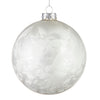 Ivory Frosted Glass Ball Ornament | Putti Christmas Canada
