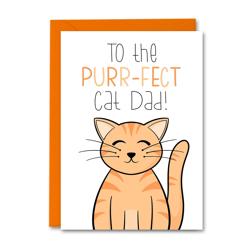Ginger Cat Dad Greeting Card | Putti Fine Furnishings Canada 