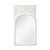 White Floral Embossed Panel Decorative Mirror