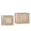 White Washed Wooden Rectangular Planter | Putti Fine Furnishings