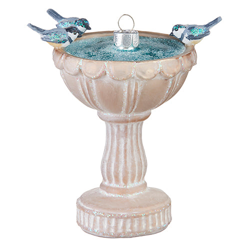 Bird Bath Glass Ornament