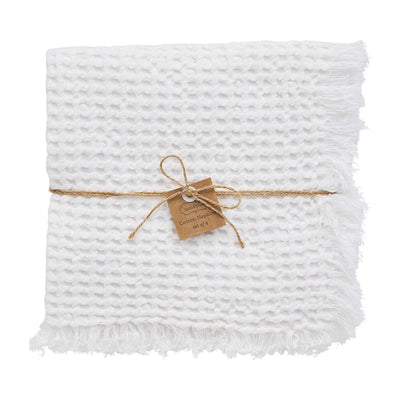 White Waffle Weave Napkins - Set of 4