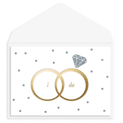 Graphique de France "I Do" Wedding Rings Greeting Card | Putti