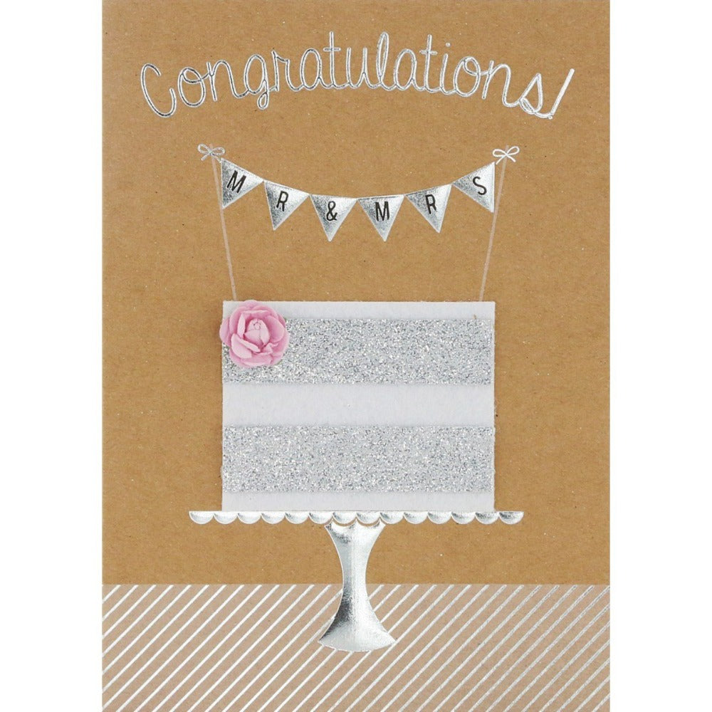 "Congratulations" Wedding Cake Greeting Card