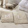 French Knot Initial Hand Towels, MP-Mud Pie, Putti Fine Furnishings