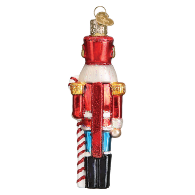 Old Word Christmas Peppermint Nutcracker Glass Ornament - Putti Canada
