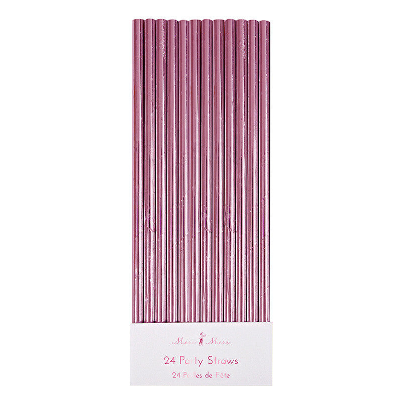 Pink Foil Straws -  Party Supplies - Meri Meri UK - Putti Fine Furnishings Toronto Canada