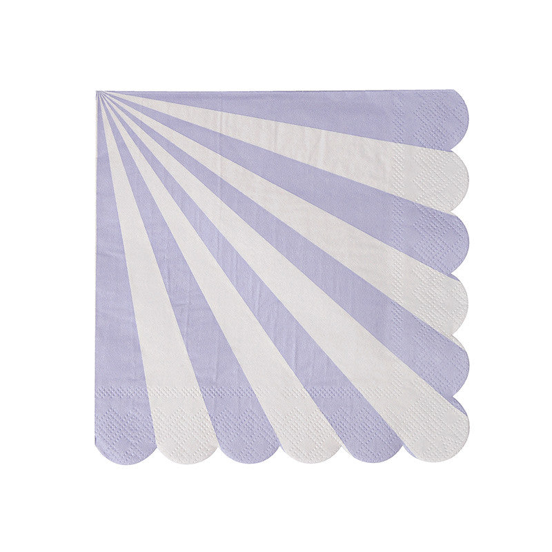  "Toot Sweet" Lavender and White Striped - Small Paper Napkins, MM-Meri Meri UK, Putti Fine Furnishings