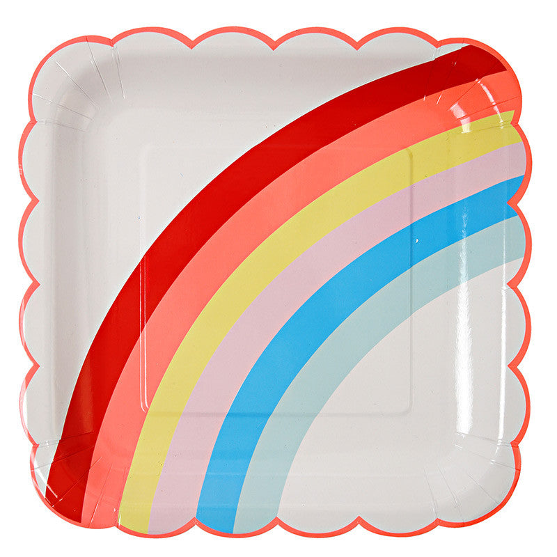 "Rainbow" Paper Plates - Large -  Party Supplies - Meri Meri UK - Putti Fine Furnishings Toronto Canada - 1