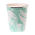 Aqua and White Marble - Paper Cups-Party Supplies-MM-Meri Meri UK-Putti Fine Furnishings