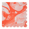 Orange and White Marble - Large Paper Napkins, MM-Meri Meri UK, Putti Fine Furnishings