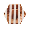 Rose Gold Foil Striped Plates - Small, MM-Meri Meri UK, Putti Fine Furnishings