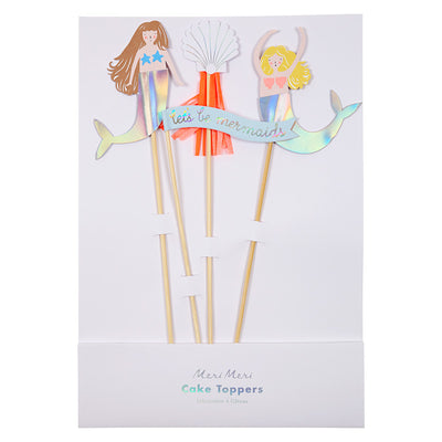 Meri Meri "Let's be Mermaids" Cake Toppers -  Party Supplies - MM-Meri Meri UK - Putti Fine Furnishings Toronto Canada - 1