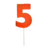 Meri Meri Coral Number 5 Candle -  Party Supplies - Meri Meri UK - Putti Fine Furnishings Toronto Canada - 2