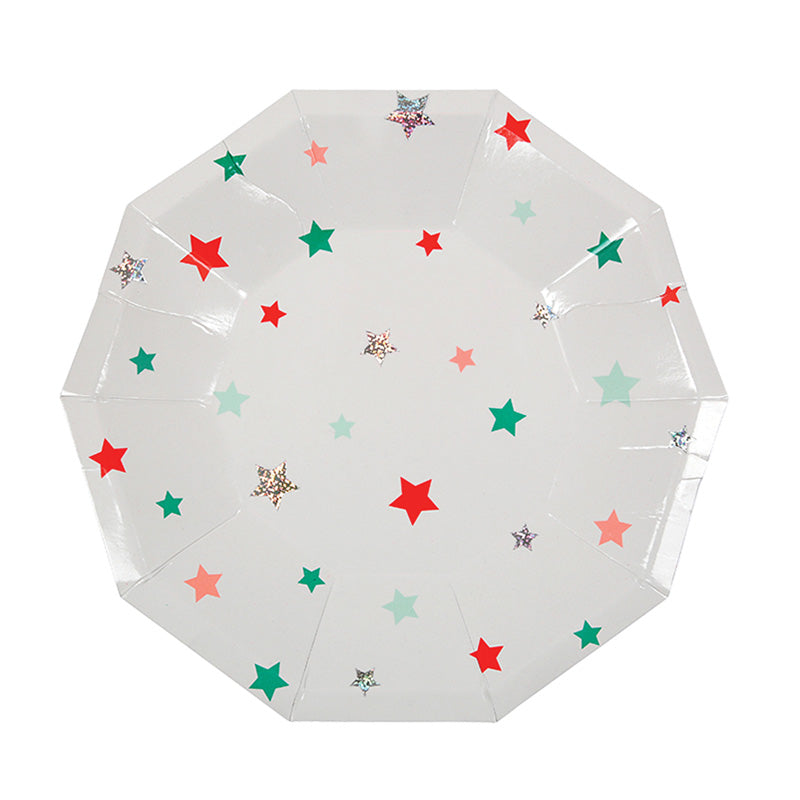  Meri Meri Star Pattern Paper Plates - Small, MM-Meri Meri UK, Putti Fine Furnishings