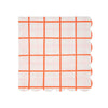 Meri Meri Coral Grid Paper Napkins -Small, MM-Meri Meri UK, Putti Fine Furnishings