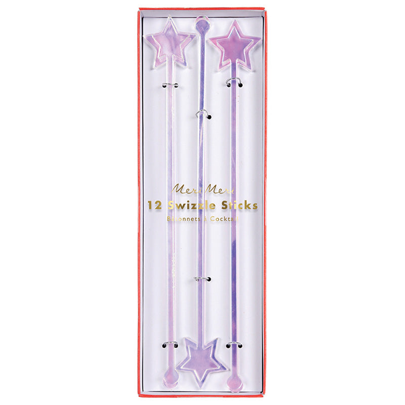  Meri Meri Iridescent Star Swizzle Sticks, MM-Meri Meri UK, Putti Fine Furnishings