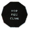 Meri Meri Pop Fizz Clink Black Holographic Foil Paper Coasters, MM-Meri Meri UK, Putti Fine Furnishings