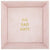 Pink Leatherette Tabletop Tray - No Bad Days | Putti Fine Furnishings Canada 