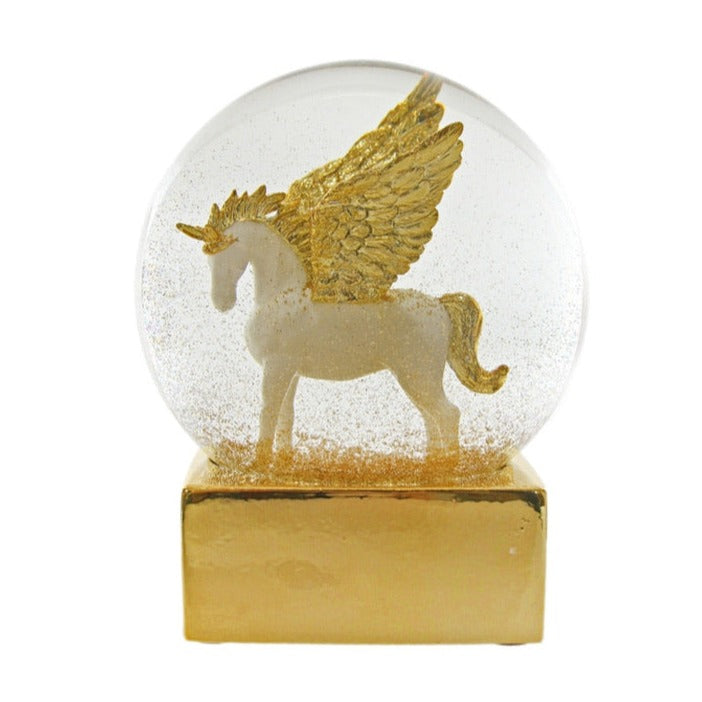 Cody Foster Gold Unicorn Snow Globe | Putti Christmas Canada 
