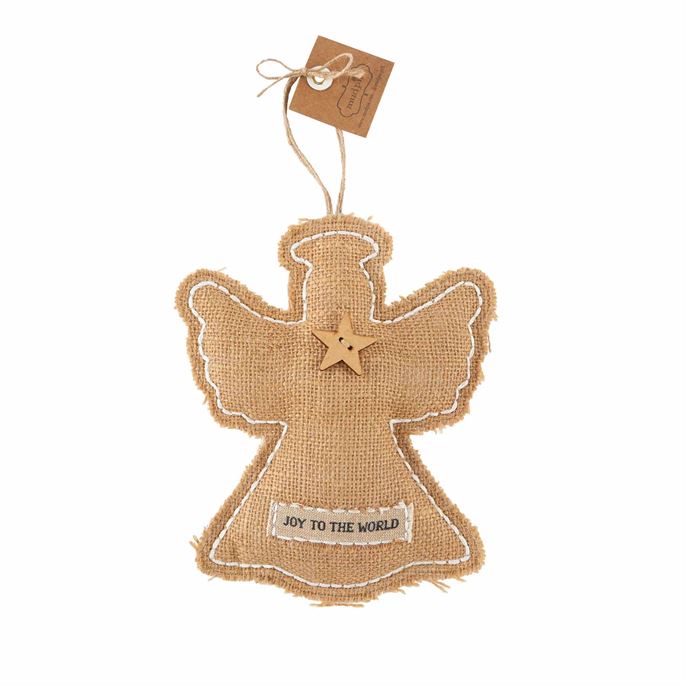 Burlap Angel Ornament