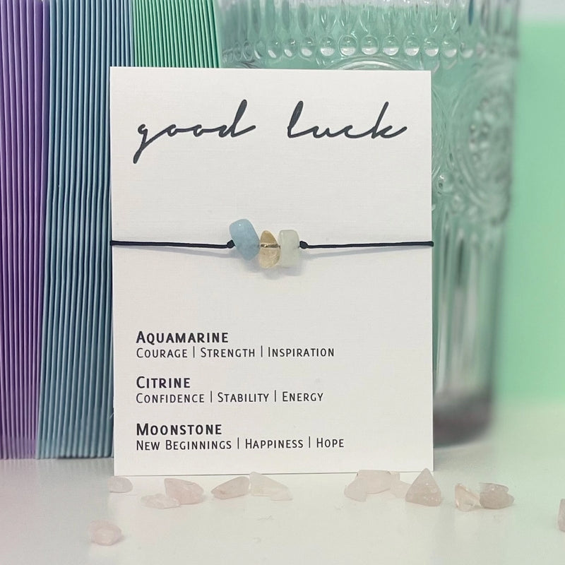 Adjustable Crystal Bracelet - Good Luck