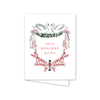 Nutcracker Toile "Sweet Holiday Wishes" Greeting Card  | Putti Fine Furnishings
