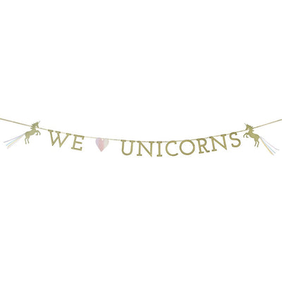 Arriving Soon! "We Heart Unicorns" Magical Garland -  Party Decorations - Talking Tables - Putti Fine Furnishings Toronto Canada - 1