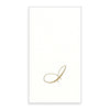 Gold Monogram Paper Guest Towel - Letter I, CI-Caspari, Putti Fine Furnishings