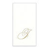 Gold Monogram Paper Guest Towel - Letter J, CI-Caspari, Putti Fine Furnishings