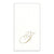  Gold Monogram Paper Guest Towel - Letter J, CI-Caspari, Putti Fine Furnishings