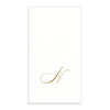 Gold Monogram Paper Guest Towel - Letter N, CI-Caspari, Putti Fine Furnishings