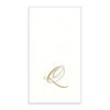 Gold Monogram Paper Guest Towel - Letter Q, CI-Caspari, Putti Fine Furnishings