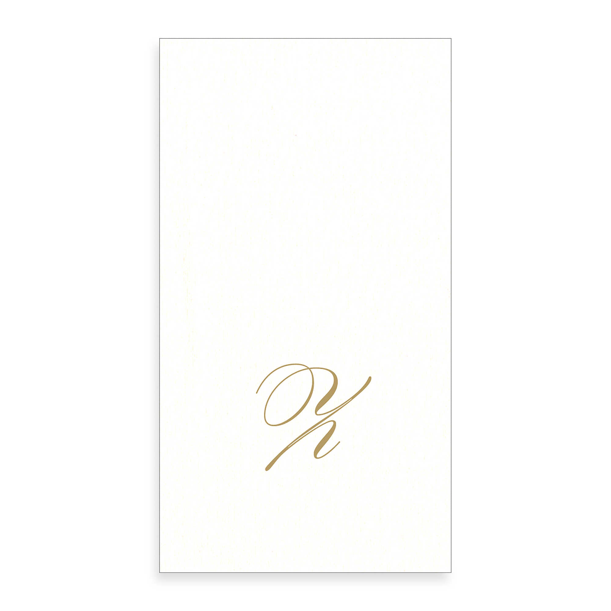  Gold Monogram Paper Guest Towel - Letter Z, CI-Caspari, Putti Fine Furnishings