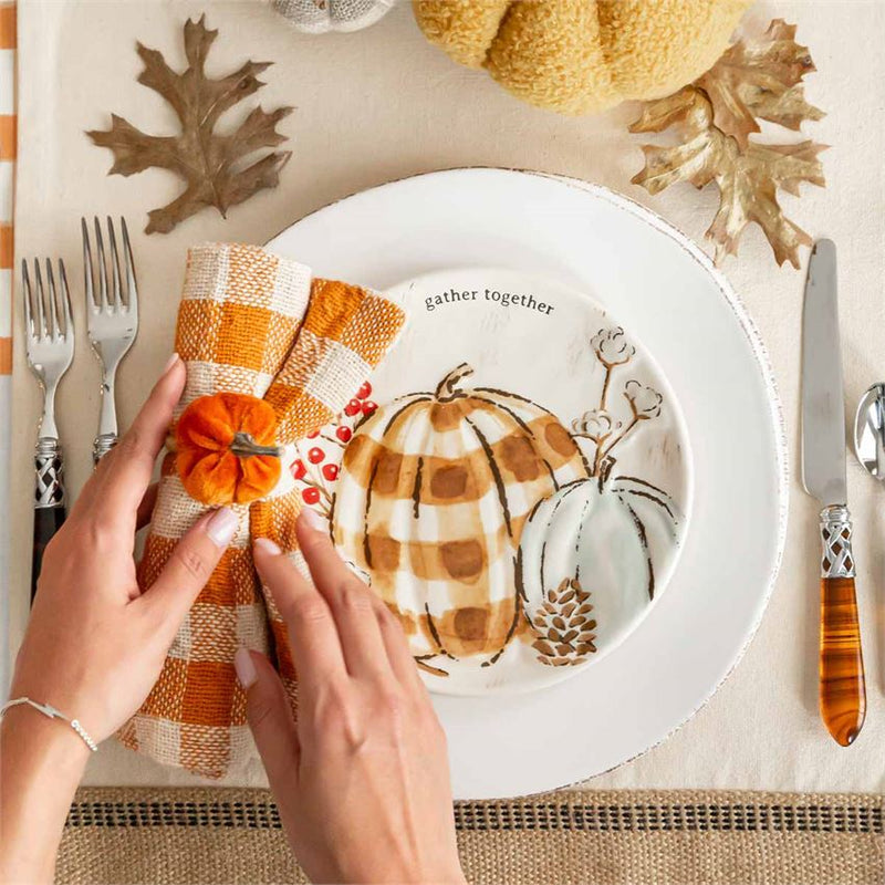 Velvet Pumpkin Napkin Rings
