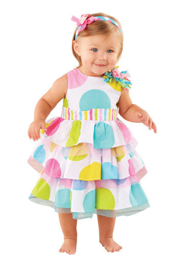 Polka Dot 1st Birthday Girl Dress, MP-Mud Pie, Putti Fine Furnishings
