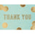 Mint with Gold Dots "Thank You" Greeting Card