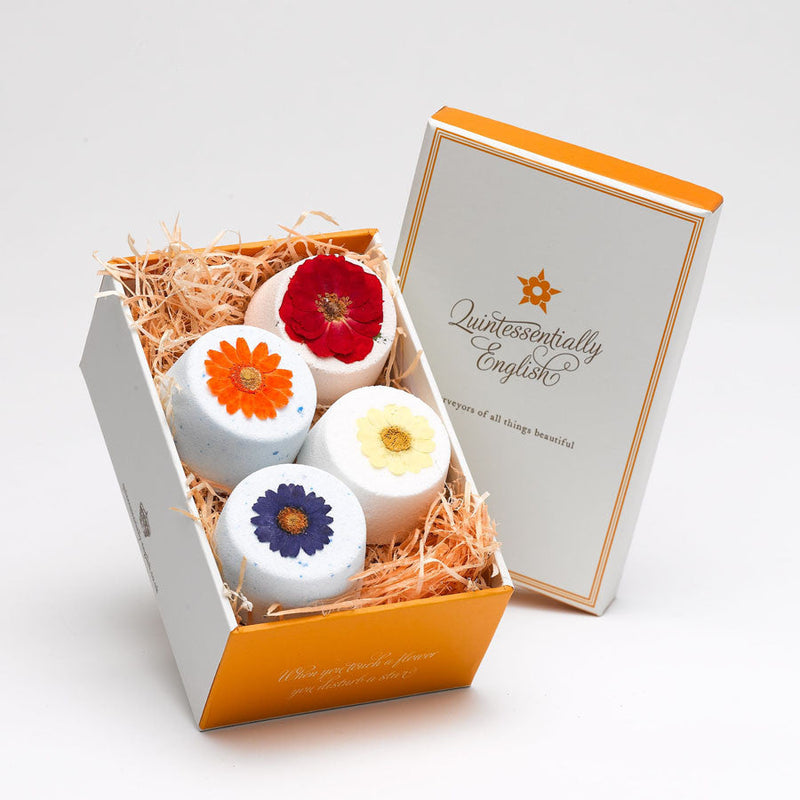 Quintessentially English - 4 Flower Fizzies in a box