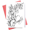 Inkwell Cards All is Calm Christmas Greeting Card | Putti Christmas