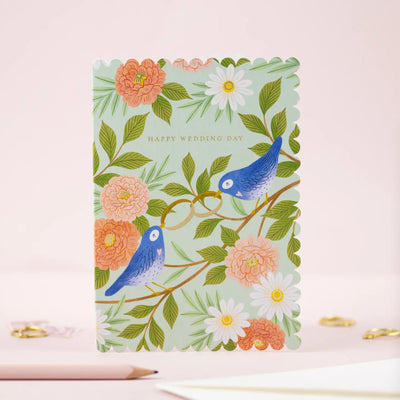 "Happy Wedding Day" Birds Greeting Card