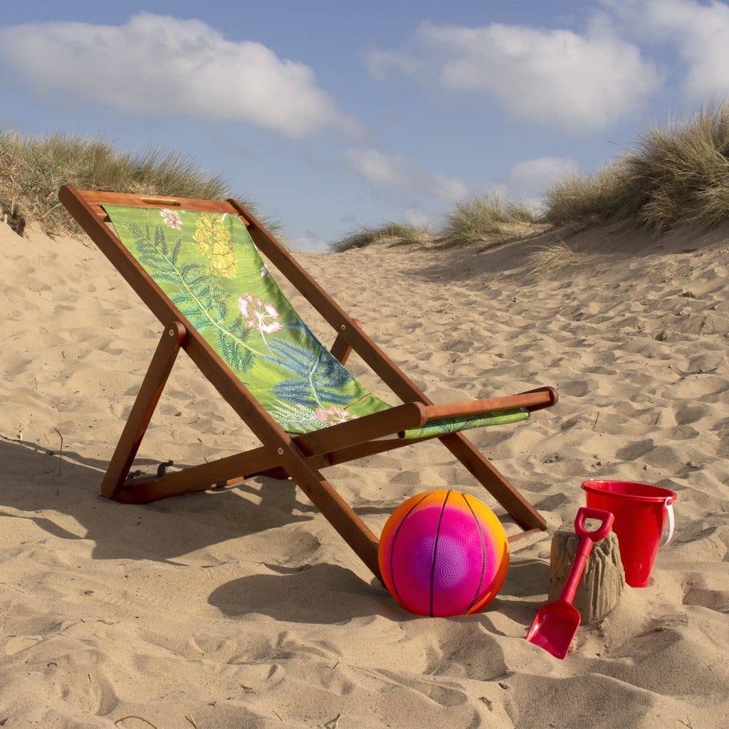 "Now That's Something" Pink & Green Deckchair