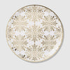 Golden Snowflake Large Paper Party Plates