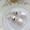 Chinoiserie Pearl Earrings - Light Pink | Putti Fine Fashions Canada