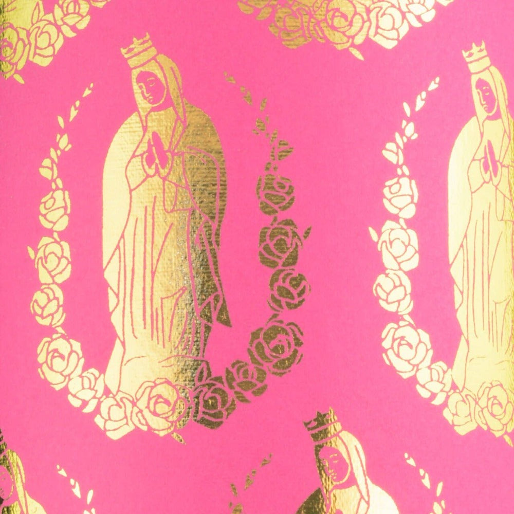 Midori Magenta Virgin Mary Handmade Wrapping Paper - 2 Sheet Roll | Putti 