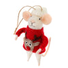 "Ugly Sweater Steve" Felted Mouse Ornament