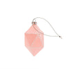 Blush Pink Geo Drop Glass Ornament