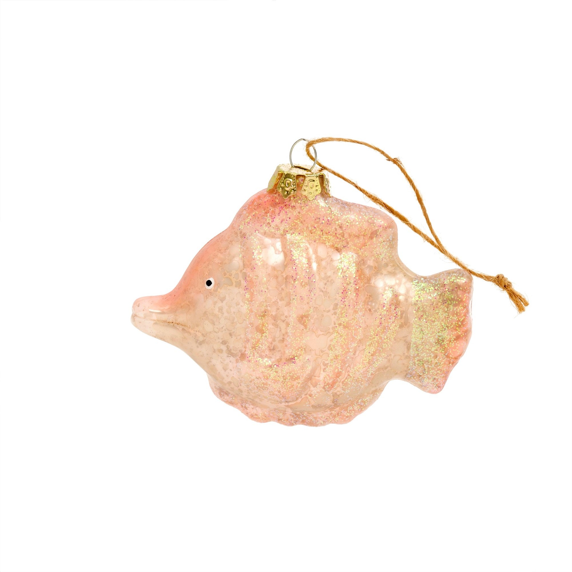  Blush Tropical Fish Glass Ornament, IT-Indaba Trading, Putti Fine Furnishings