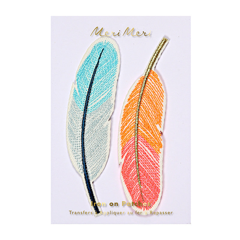  Meri Meri Feathers Embroidered Patches, MM-Meri Meri UK, Putti Fine Furnishings